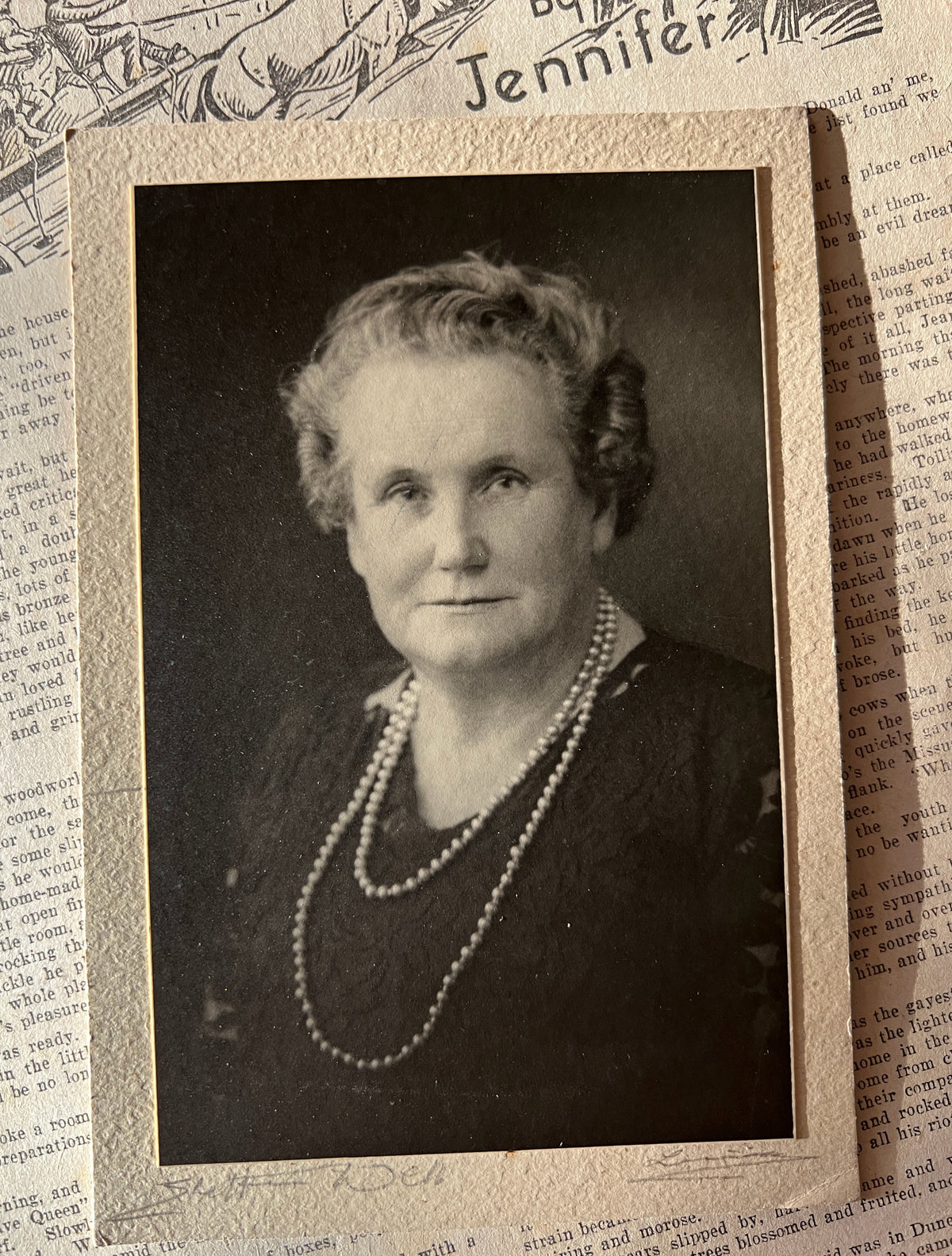 Jennifer Rendall, the original Aunt Jenny, on one of her Home Journal columns