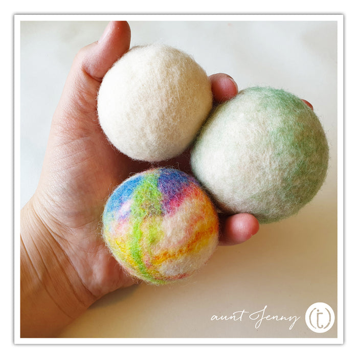 How to make wool felt dryer balls