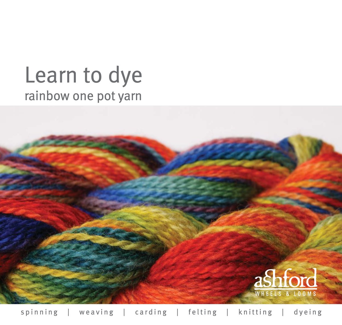 Ashford Learn to Dye Rainbow One Pot Yarn guide cover