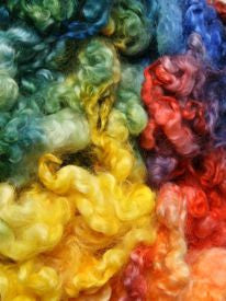 Rainbow Dyed English Leicester Fleece
